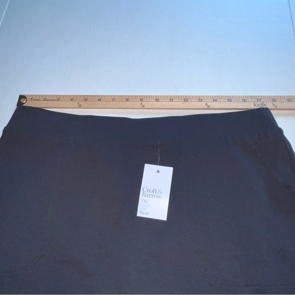 Croft & Barrow Black Midrise Large Easy Pull On Skort New with Tags - Picture 3 of 12